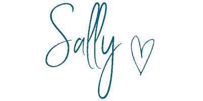 The word sally on a black background.